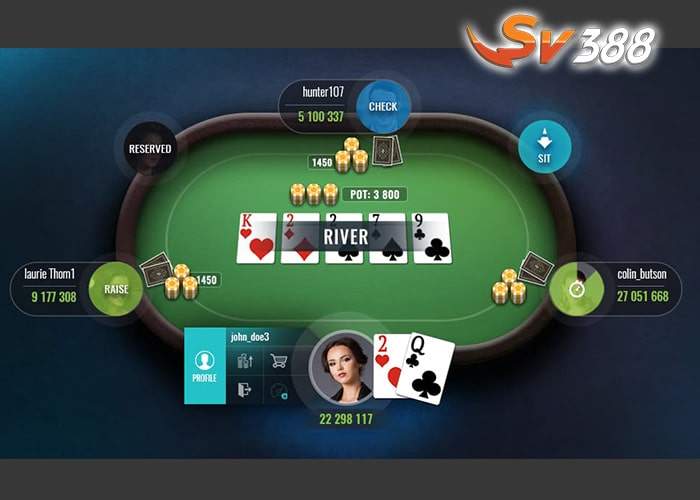 Giao diện đặt cược Poker SV388 Giao diện đặt cược Poker SV388